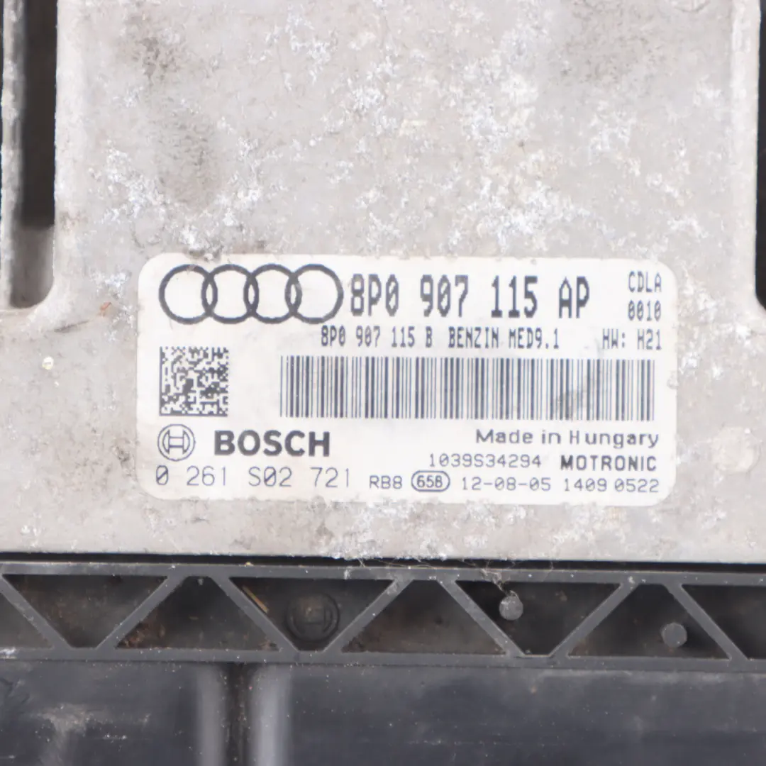 Audi S3 8P 2.0 TFSI CDLA 265HP Engine Control Module ECU Automatic - SKU 8P0907115AP - Part number 8P0907115AP