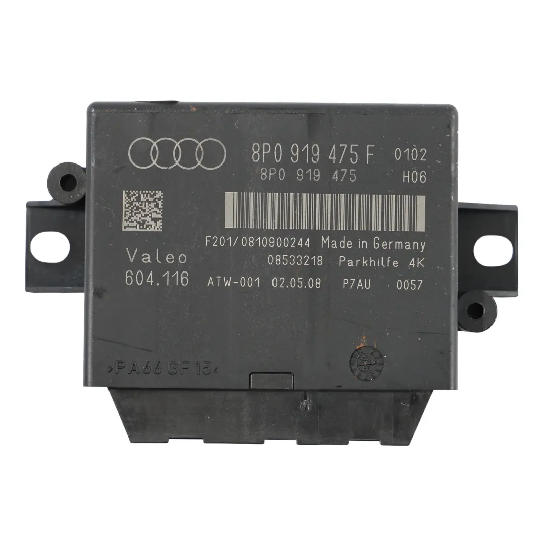 Audi TT 8J Modulo Di Controllo Del Sensore Di Parcheggio Posteriore - SKU 8P0919475F - Numero di parte 8P0919475F