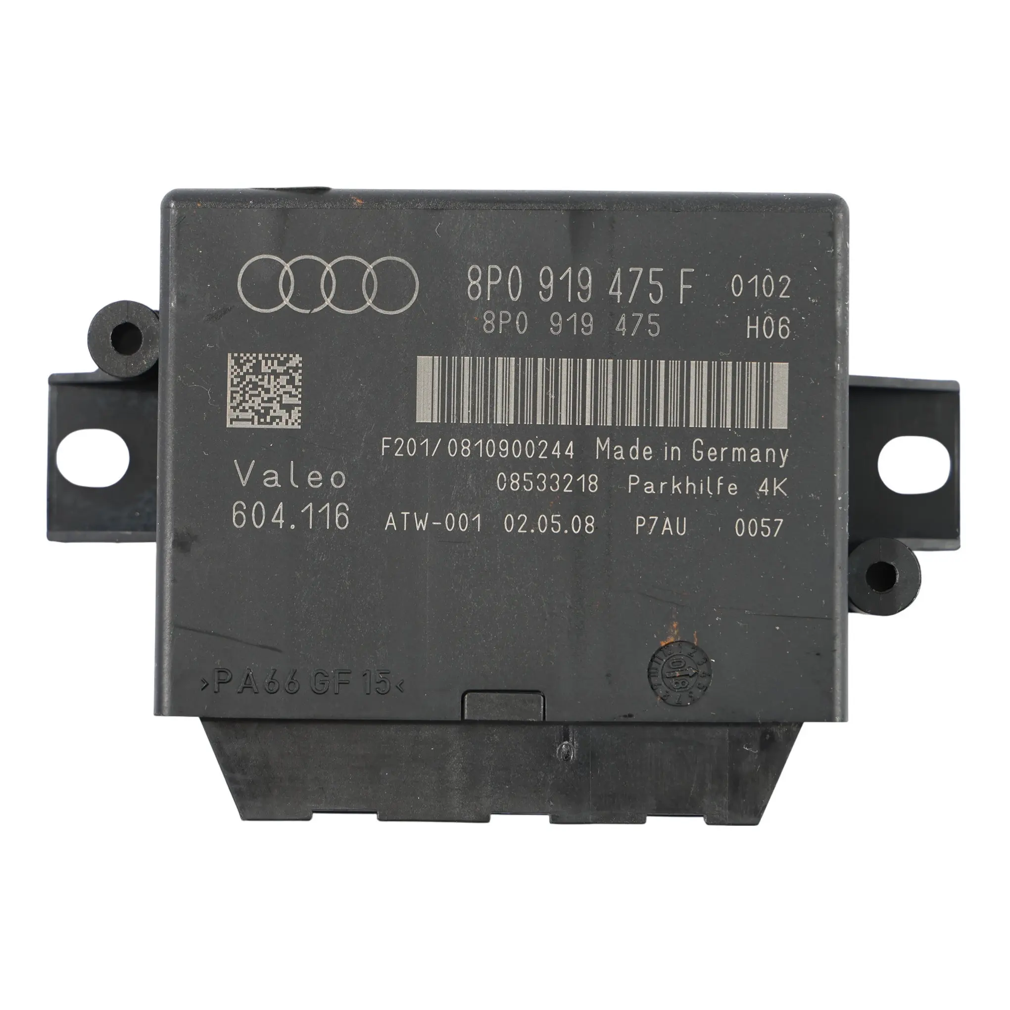 Audi TT 8J Sensor Distancia Aparcamiento Control Módulo Trasero 8P0919475F