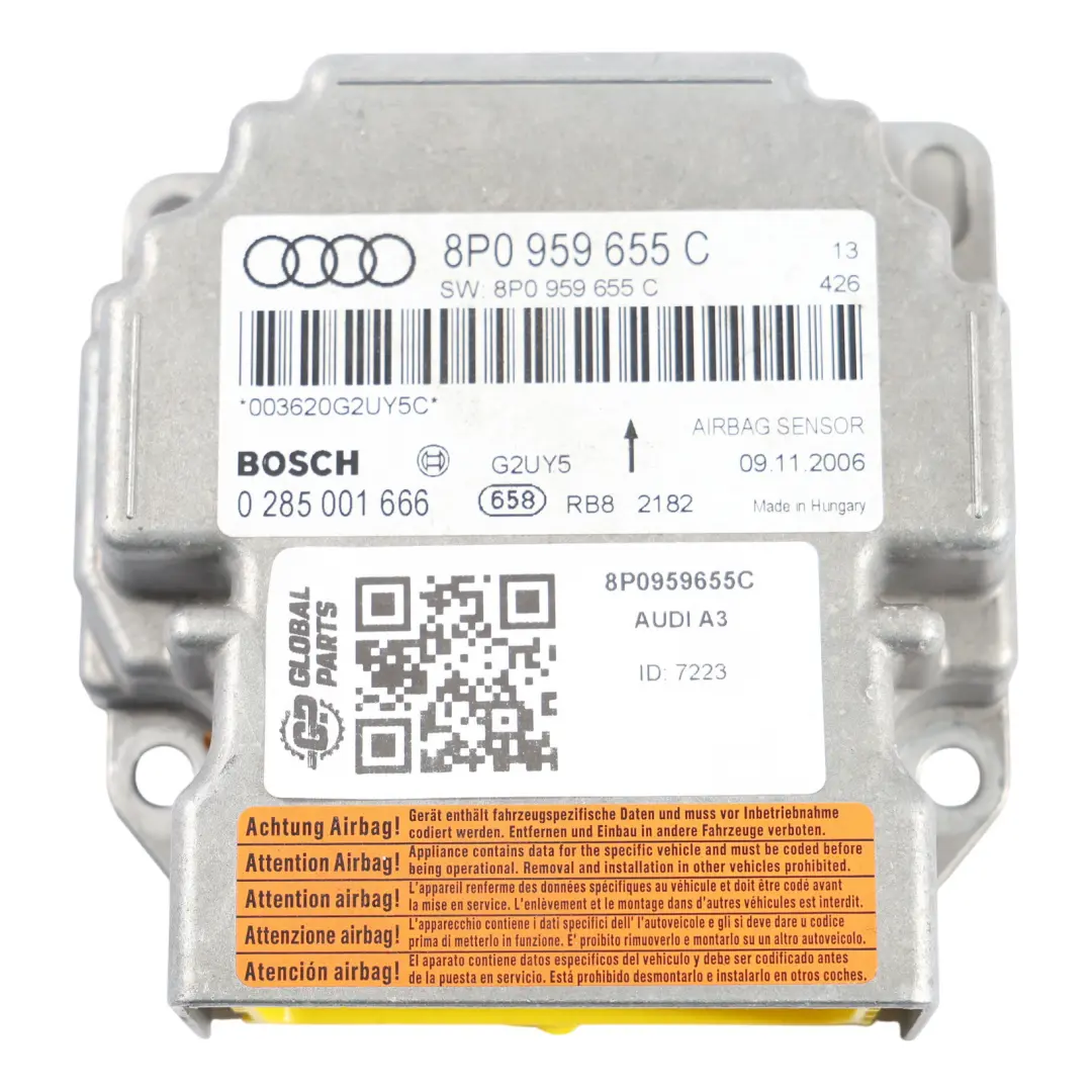 Modulo Aria ECU Sensore Unità Di Controllo per Audi A3 8P con numero di parte 8P0959655C Audi A3 8P Modulo Aria ECU Sensore Unità Di Controllo - SKU 8P0959655C - Numero di parte 8P0959655C