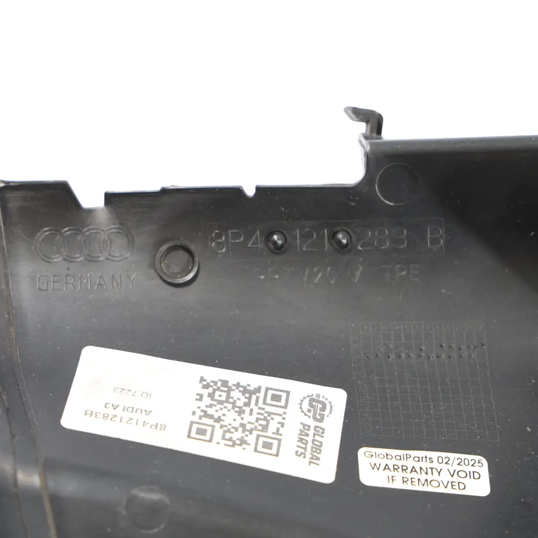Audi A3 8V Front Left N/S Radiator Air Duct Guide Bumper - SKU 8P4121283B - Part number 8P4121283B
