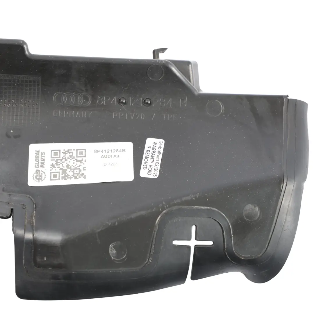 Front Right O/S Radiator Air Duct Guide Bumper to Audi A3 8V with Part number 8P4121284B Audi A3 8V Front Right O/S Radiator Air Duct Guide Bumper - SKU 8P4121284B - Part number 8P4121284B