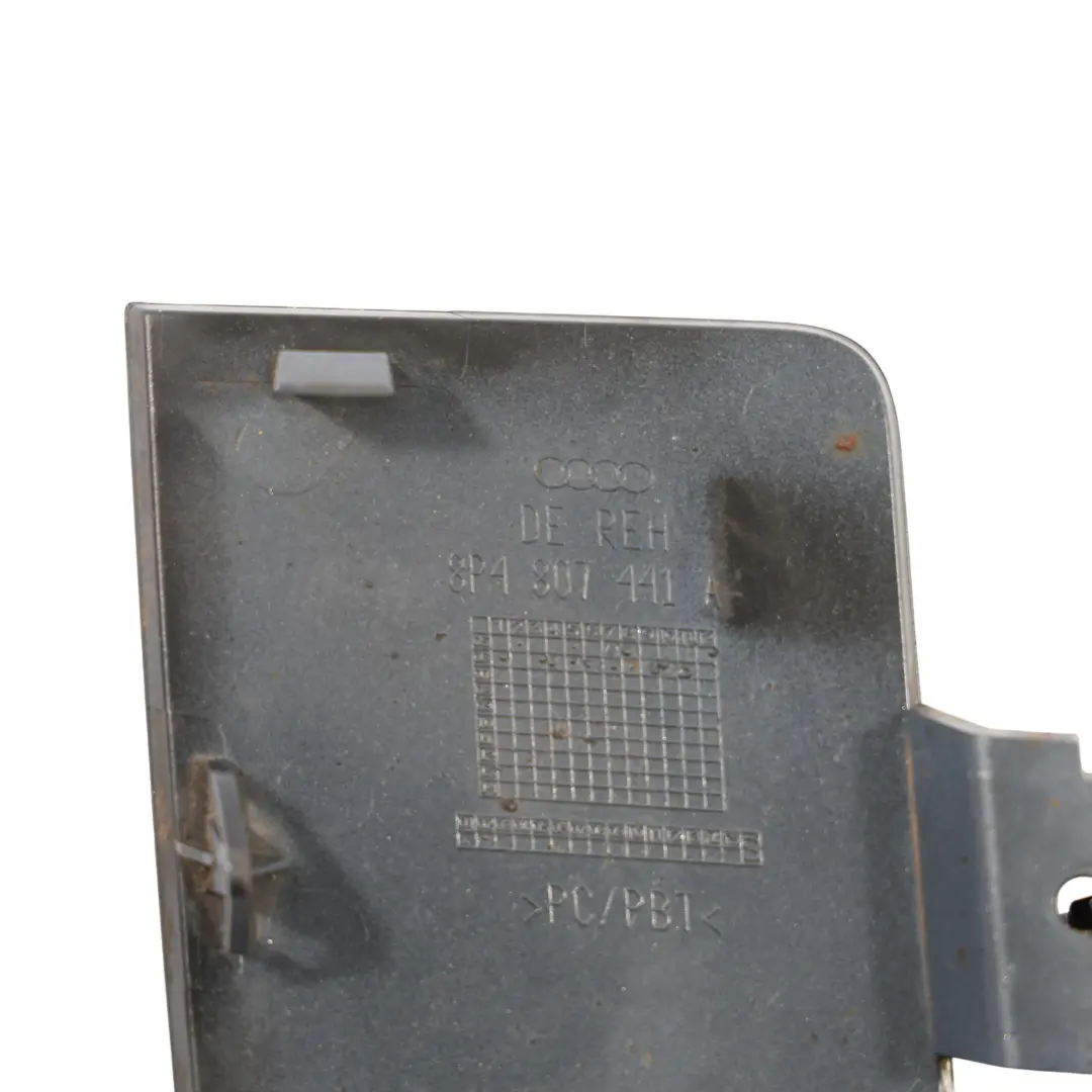 Audi A3 8P Paraurti Posteriore Gancio Di Traino Copertura Grigio Lava Z7L - SKU 8P4807441A-LAG - Numero di parte 8P4807441A