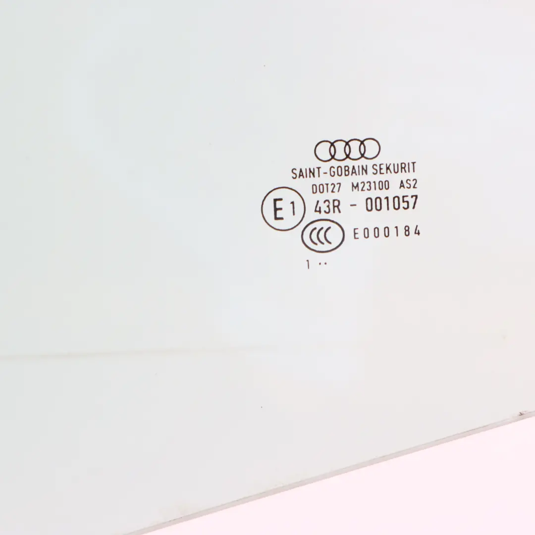 Audi A3 8P Door Window Glass Rear Left N/S Door Glazing Green AS2 - SKU 8P4845205B - Part number 8P4845205B