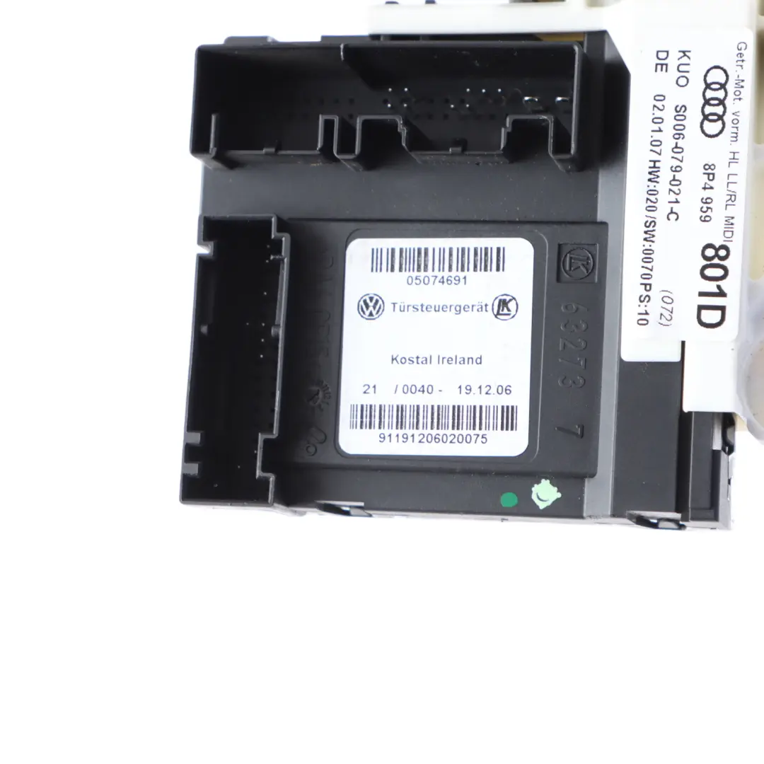 Audi A3 8P Window Lifter Door Rear Left N/S Regulator Motor - SKU 8P4959801D - Part number 8P4959801D