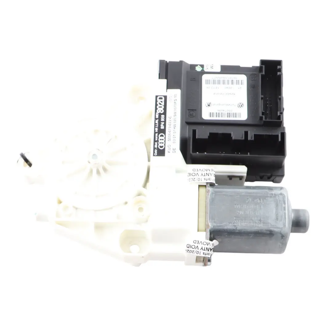 Window Lifter Door Rear Right O/S Regulator Motor to Audi A3 8P with Part number 8P4959802D Audi A3 8P Window Lifter Door Rear Right O/S Regulator Motor - SKU 8P4959802D - Part number 8P4959802D