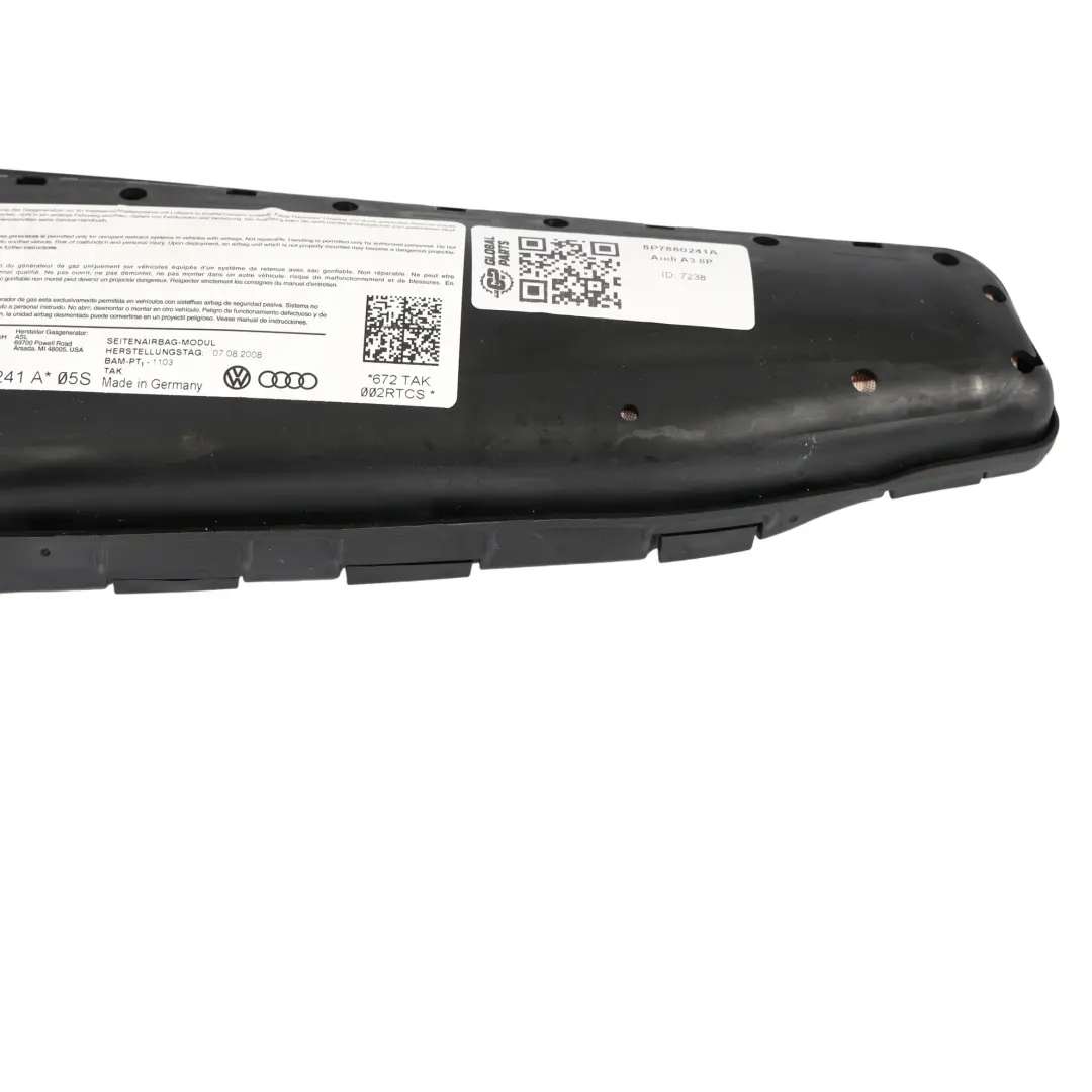 Poduszka Powietrzna Airbag Fotela Lewy do Audi A3 8P Cabriolet o numerze 8P7880241A Audi A3 8P Cabriolet Poduszka Powietrzna Airbag Fotela Lewy - SKU 8P7880241A - Numer Części 8P7880241A