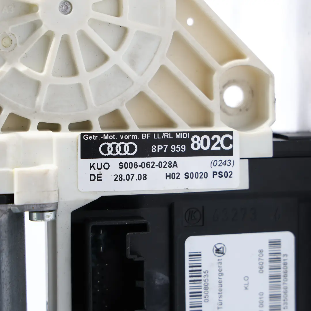 Porta Anteriore Meccanismo Alzacristalli Sinistra per Audi A3 8P Cabrio con numero di parte 8P7959802C Audi A3 8P Cabrio Porta Anteriore Meccanismo Alzacristalli Sinistra - SKU 8P7959802C - Numero di parte 8P7959802C