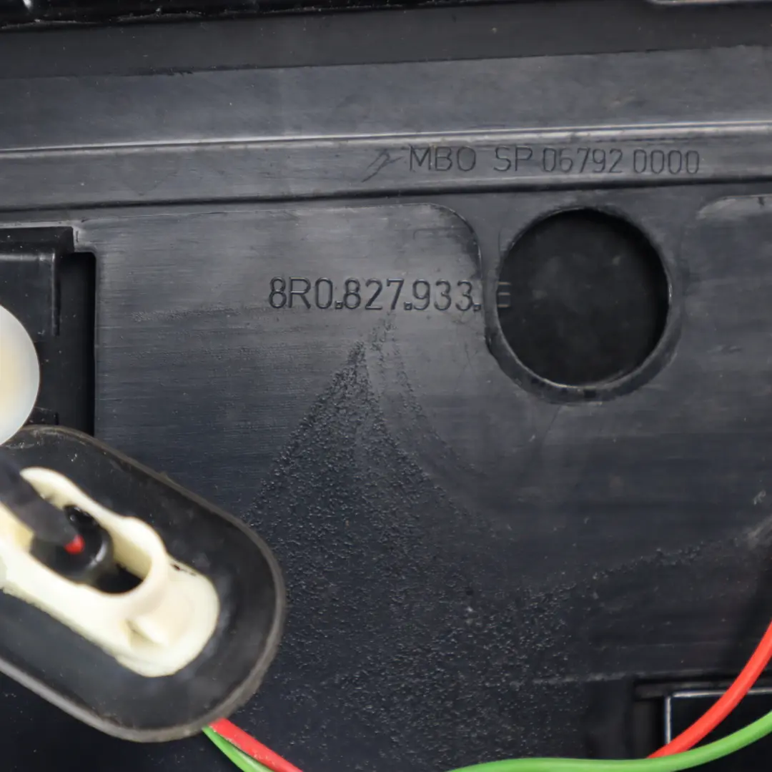 Trunk Roof Spoiler Panther Black Crystal Z9Z to Audi Q5 8R Rear Tailgate with Part number 8R0827933B Audi Q5 8R Rear Tailgate Trunk Roof Spoiler Panther Black Crystal Z9Z - SKU 8R0827933B-PBC - Part number 8R0827933B