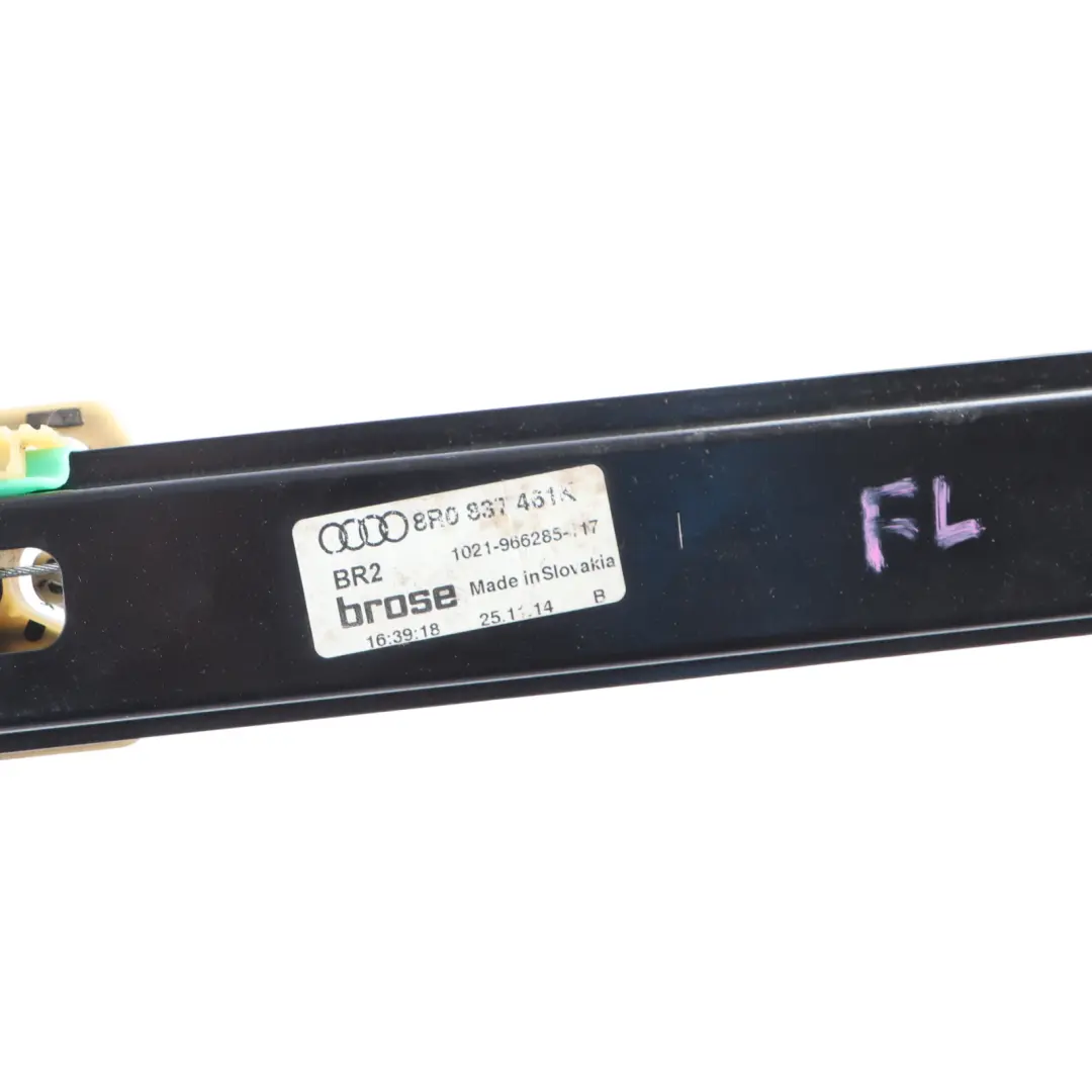 Door Window Lifter Mechanism Regulator Front Left N/S to Audi Q5 8R with Part number 8R0837461K Audi Q5 8R Door Window Lifter Mechanism Regulator Front Left N/S - SKU 8R0837461K - Part number 8R0837461K