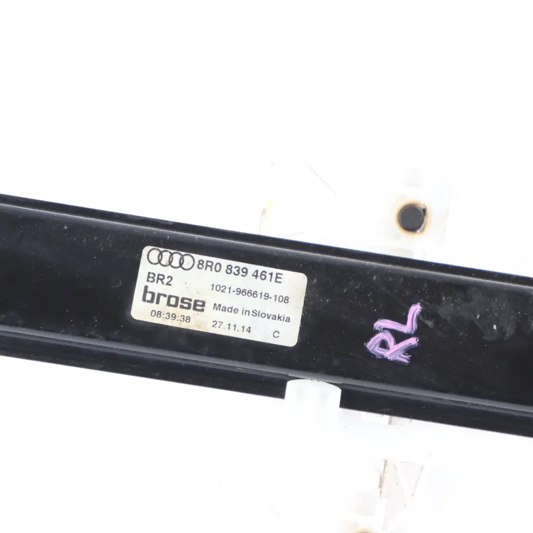 Régulateur De Lève Vitre Arrière Gauche pour Audi Q5 8R à propos du numéro de pièce 8R0839461E Audi Q5 8R Régulateur De Lève Vitre Arrière Gauche - SKU 8R0839461E - Numéro de pièce 8R0839461E