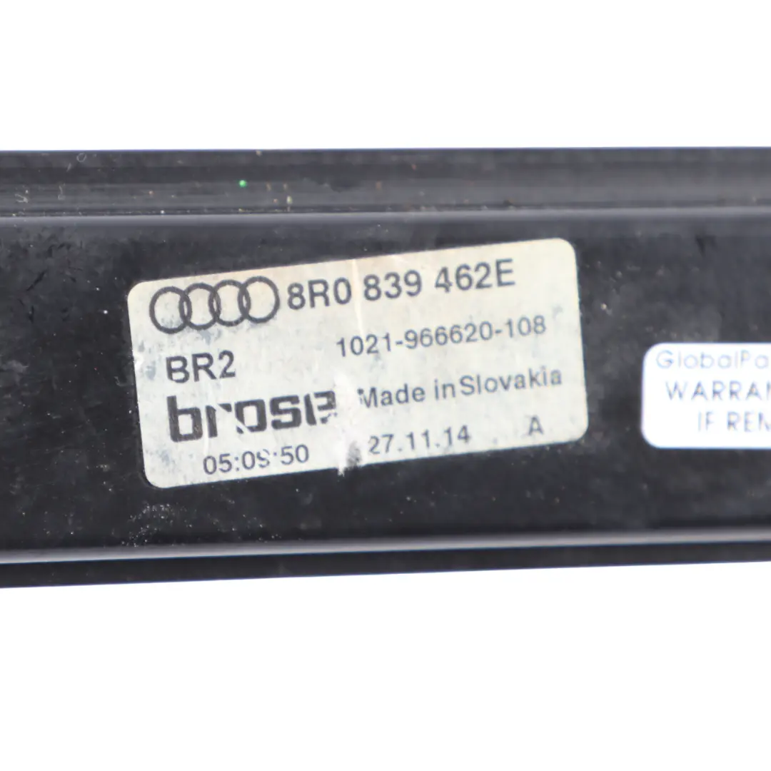 Audi Q5 8R Mechanizm Podnośnik Szyby Drzwi Tylnych Prawy Tył - SKU 8R0839462E - Numer Części 8R0839462E