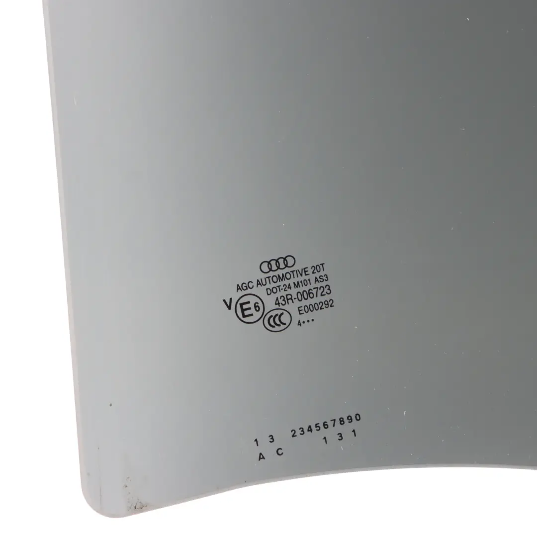 Cristal Puerta Trasera Izquierda Lado AS3 Tintado para Audi Q5 8R con número de pieza 8R0845205G Audi Q5 8R Cristal Puerta Trasera Izquierda Lado AS3 Tintado - SKU 8R0845205G - Número de pieza 8R0845205G