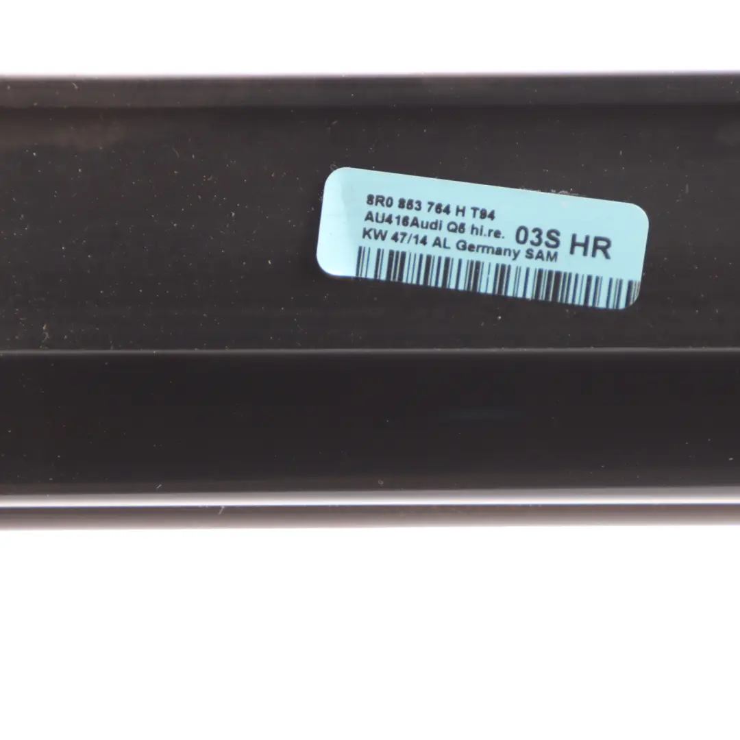 Door Strip Moulding Sealing Right O/S Glossy Black to Audi Q5 8R Rear with Part number 8R0853764H Audi Q5 8R Rear Door Strip Moulding Sealing Right O/S Glossy Black - SKU 8R0853764H - Part number 8R0853764H