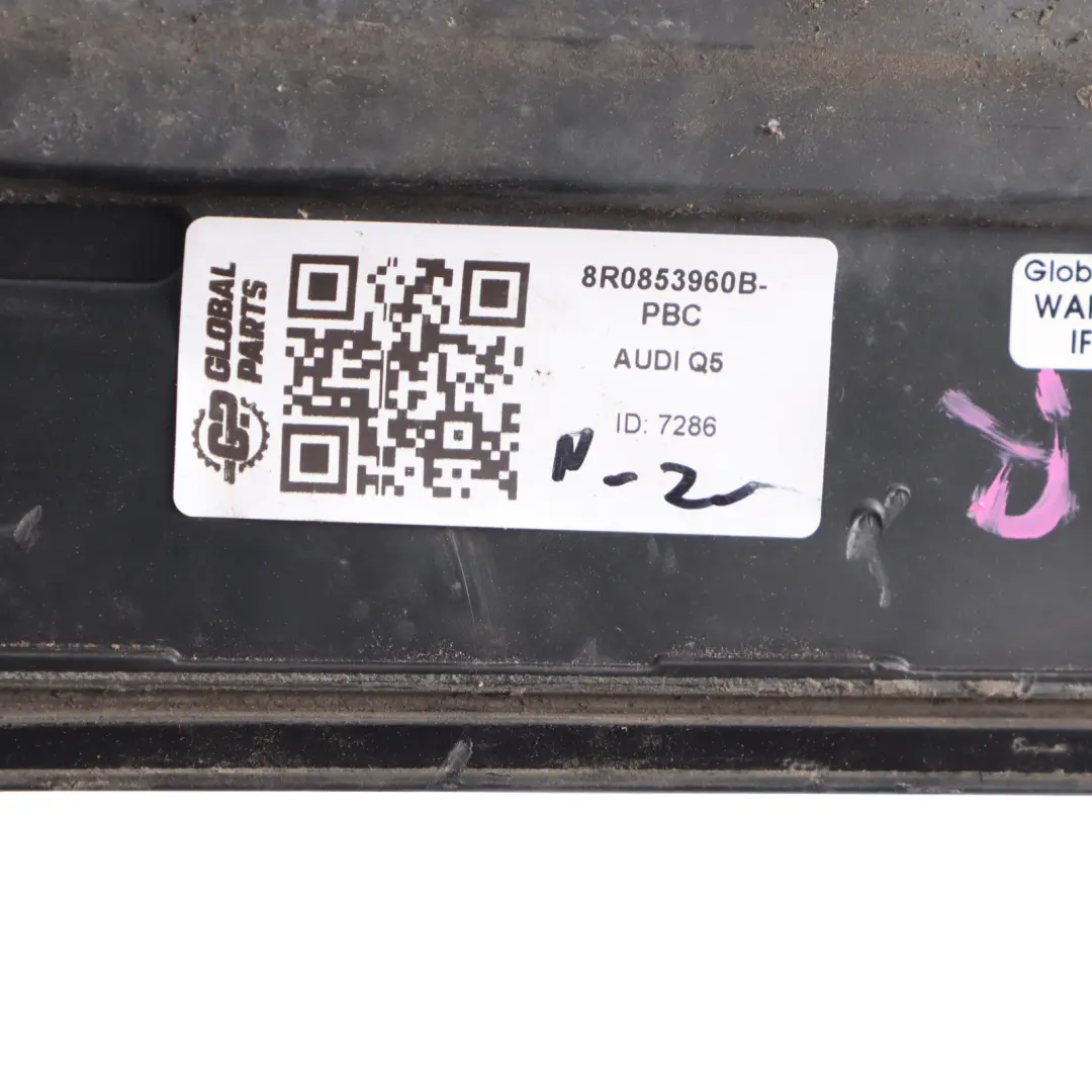 Front Door Trim Lower Moulding Strip Right O/S Glacier White - S9R to Audi Q5 8R with Part number 8R0853960B Audi Q5 8R Front Door Trim Lower Moulding Strip Right O/S Glacier White - S9R - SKU 8R0853960B-PBC - Part number 8R0853960B