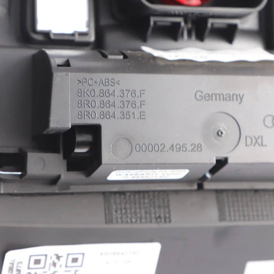 Audi Q5 8R Rear Centre Console Lower Surround Cover Trim Panel - SKU 8R0864376F - Part number 8R0864376F