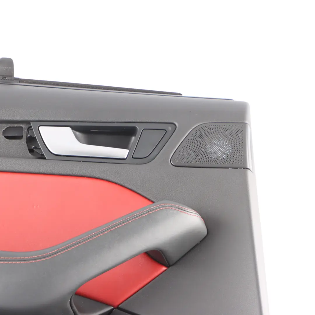 Door Card Cover Trim Rear Left N/S Leather Red to Audi Q5 8R with Part number 8R0867303BF Audi Q5 8R Door Card Cover Trim Rear Left N/S Leather Red - SKU 8R0867303BF - Part number 8R0867303BF