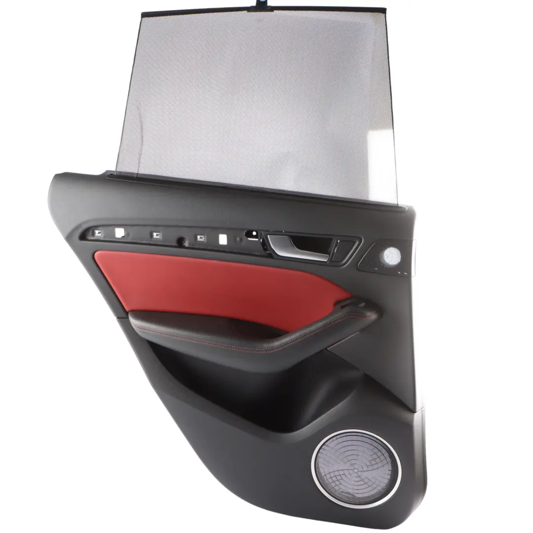 Door Card Cover Trim Rear Left N/S Leather Red to Audi Q5 8R with Part number 8R0867303BF Audi Q5 8R Door Card Cover Trim Rear Left N/S Leather Red - SKU 8R0867303BF - Part number 8R0867303BF