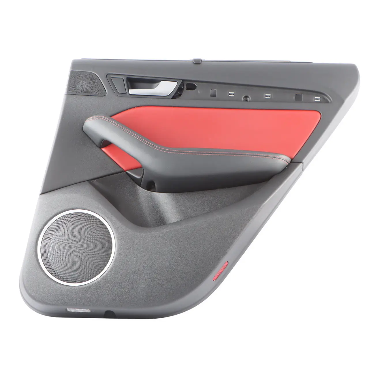 Audi Q5 8R Door Card Cover Trim Rear Right O/S Leather Red 8R0867304BF