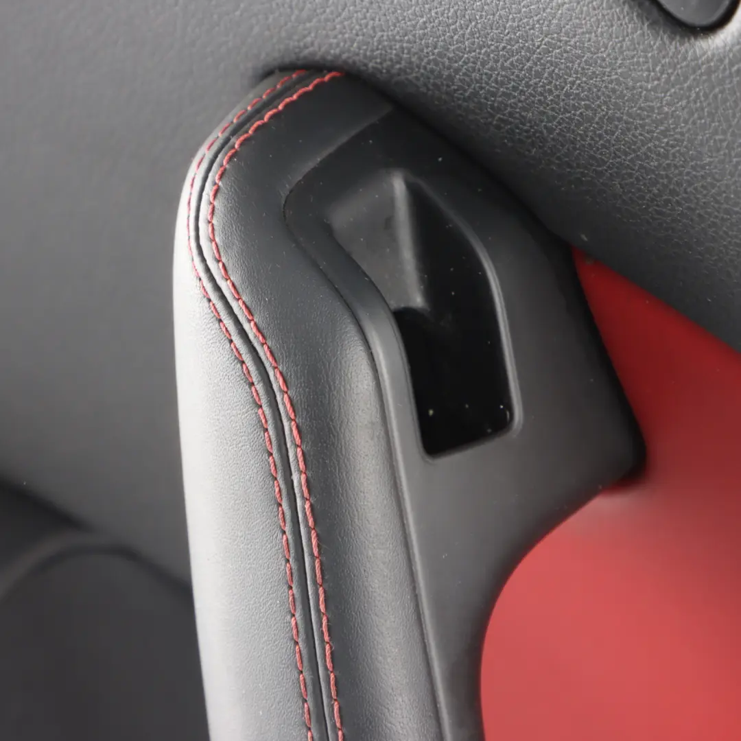 Door Card Cover Trim Rear Right O/S Leather Red to Audi Q5 8R with Part number 8R0867304BF Audi Q5 8R Door Card Cover Trim Rear Right O/S Leather Red - SKU 8R0867304BF - Part number 8R0867304BF