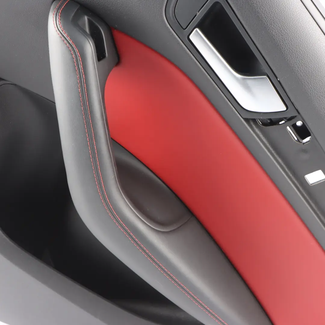 Door Card Cover Trim Rear Right O/S Leather Red to Audi Q5 8R with Part number 8R0867304BF Audi Q5 8R Door Card Cover Trim Rear Right O/S Leather Red - SKU 8R0867304BF - Part number 8R0867304BF