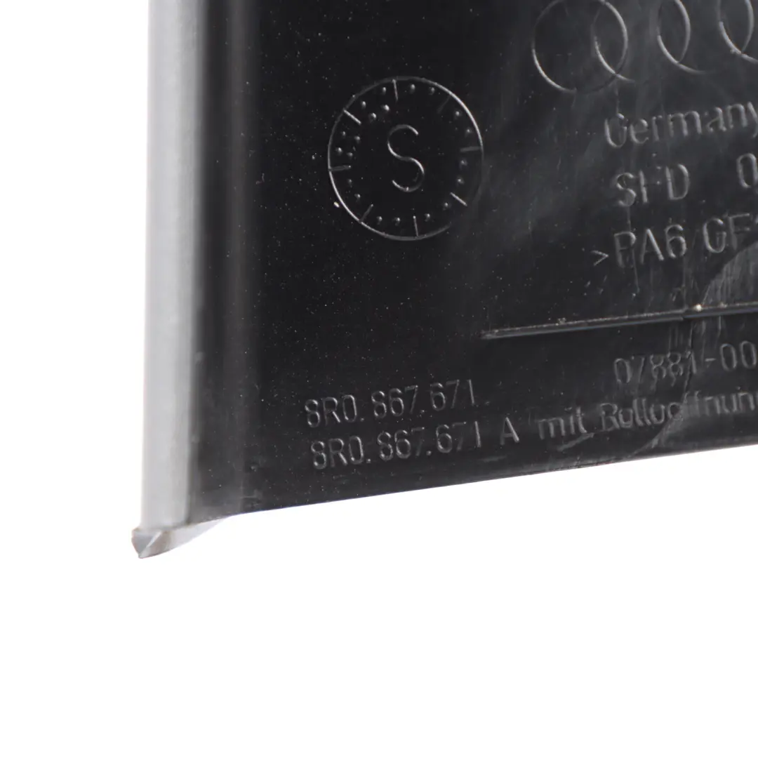 Sportback Door Window Frame Cover Trim Strip Rear Left N/S to Audi Q5 8R with Part number 8R0867671A Audi Q5 8R Sportback Door Window Frame Cover Trim Strip Rear Left N/S - SKU 8R0867671A - Part number 8R0867671A