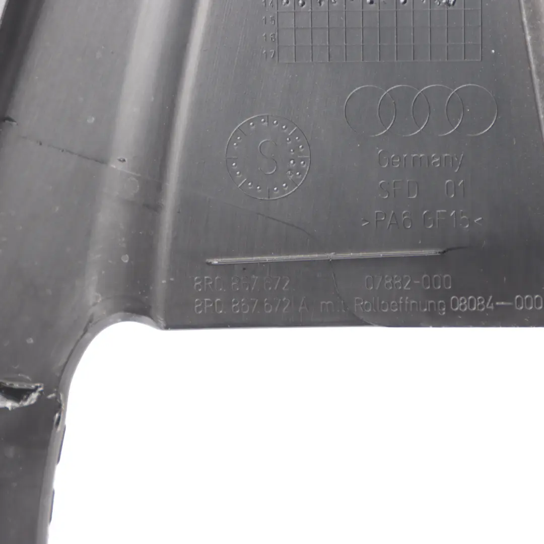 Window Frame Interior Surround Trim Rear Door Right O/S to Audi Q5 8R with Part number 8R0867672A Audi Q5 8R Window Frame Interior Surround Trim Rear Door Right O/S - SKU 8R0867672A - Part number 8R0867672A