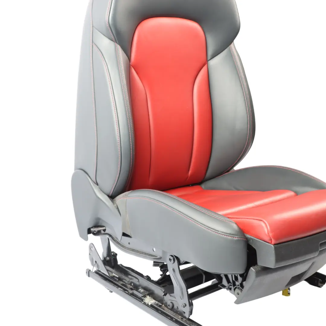 Front Left N/S Heated Electric Leather Black Magma Red to Audi SQ5 8R Sport Seat with Part number 8R0881805AK Audi SQ5 8R Sport Seat Front Left N/S Heated Electric Leather Black Magma Red - SKU 8R0881805AK - Part number 8R0881805AK