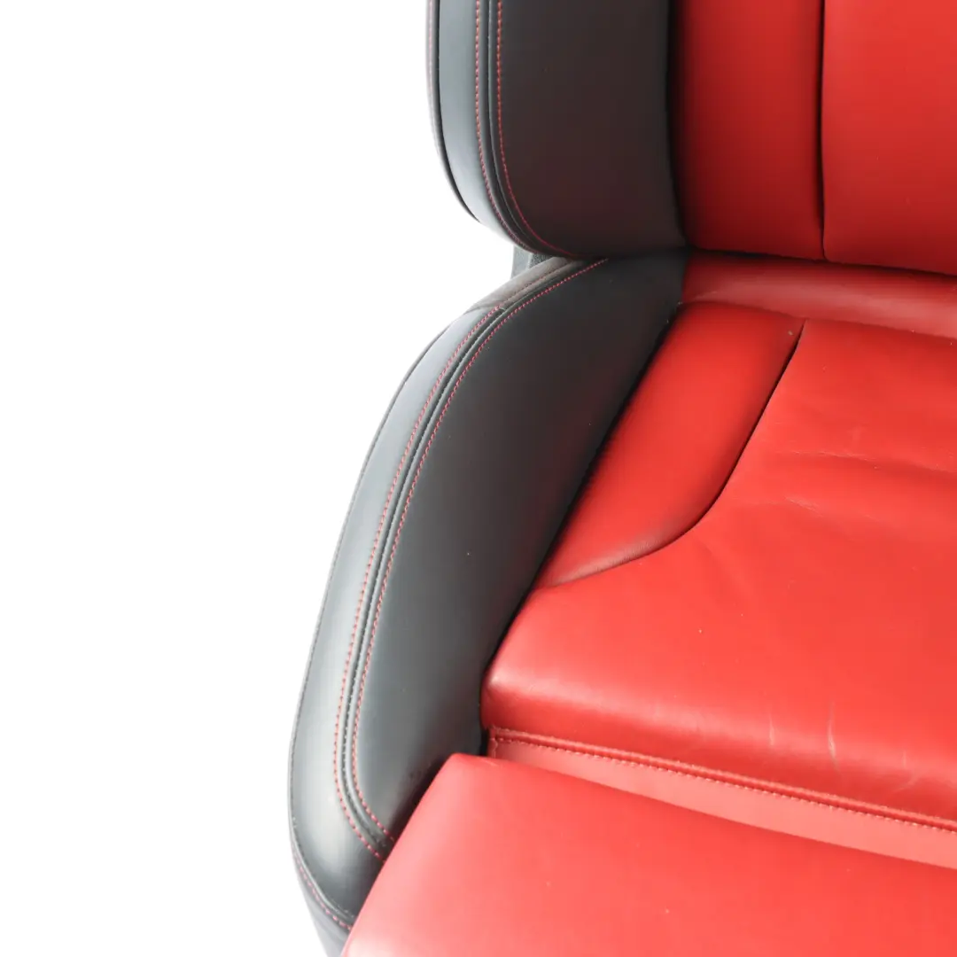 Front Left N/S Heated Electric Leather Black Magma Red to Audi SQ5 8R Sport Seat with Part number 8R0881805AK Audi SQ5 8R Sport Seat Front Left N/S Heated Electric Leather Black Magma Red - SKU 8R0881805AK - Part number 8R0881805AK