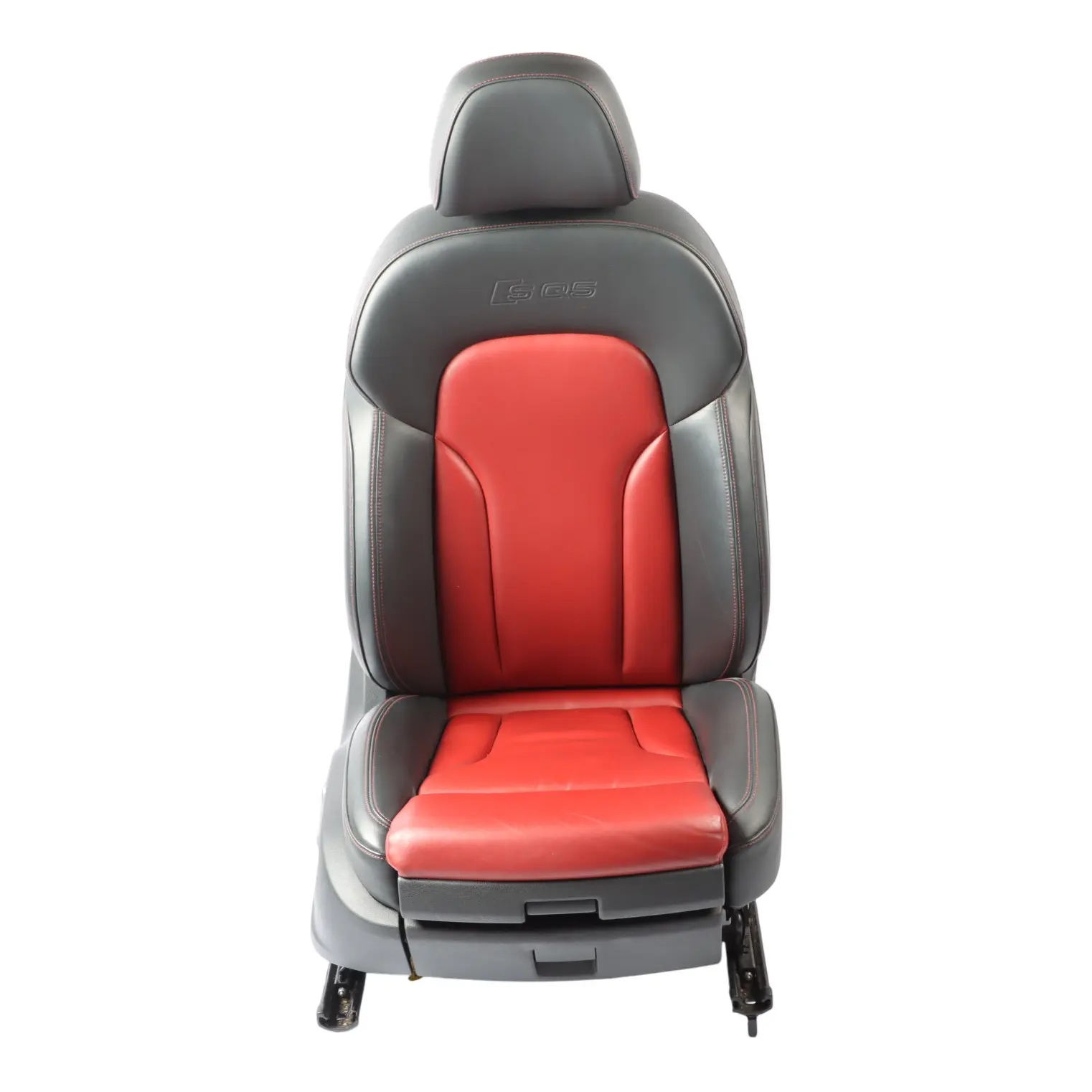 Audi SQ5 8R Sport Seat Front Right O/S Heated Memory Leather Black Magma Red