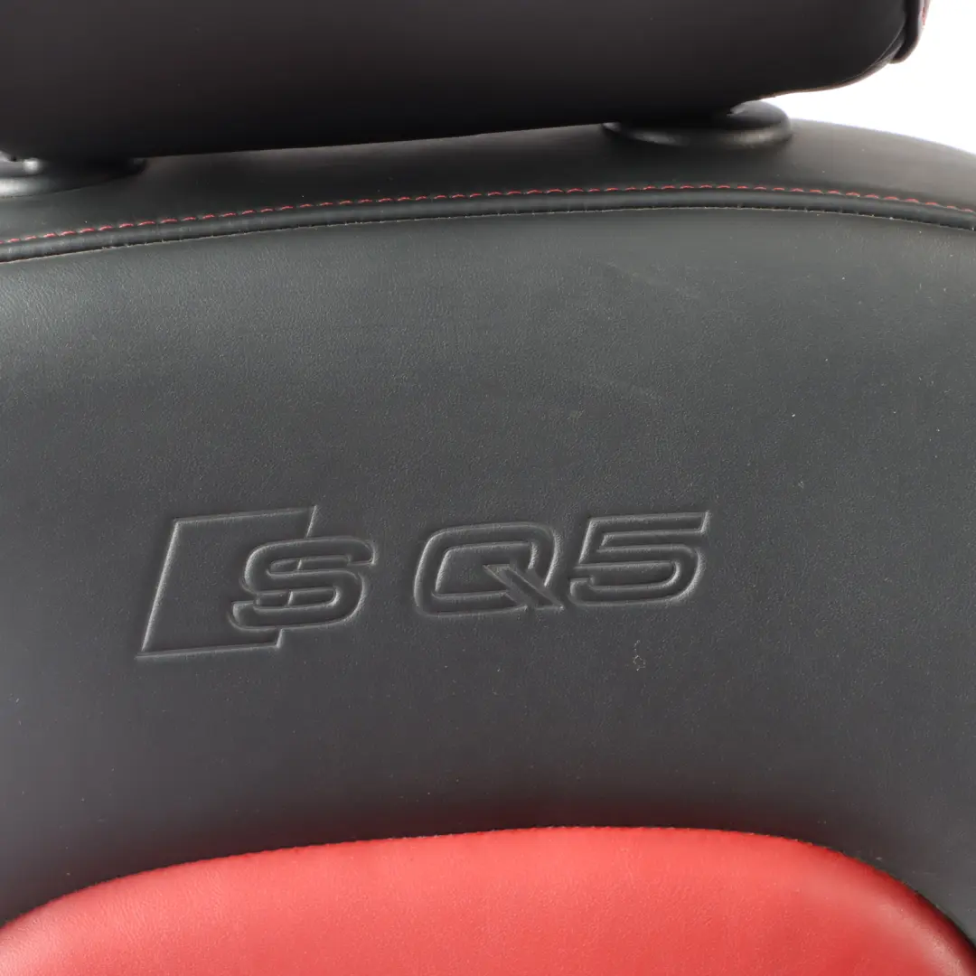Audi SQ5 8R Sport Seat Front Right O/S Heated Memory Leather Black Magma Red - SKU 8R0881806AK - Part number 8R0881806AK