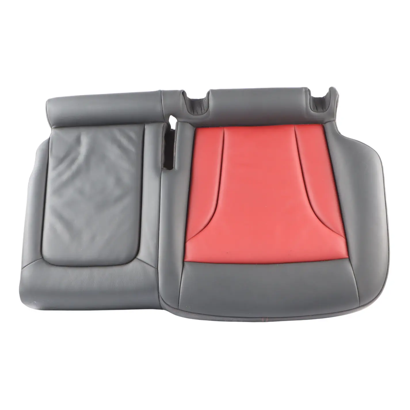 Audi SQ5 8R Rear Seat Bench Heated Cushion Left N/S Leather Black Magma Red