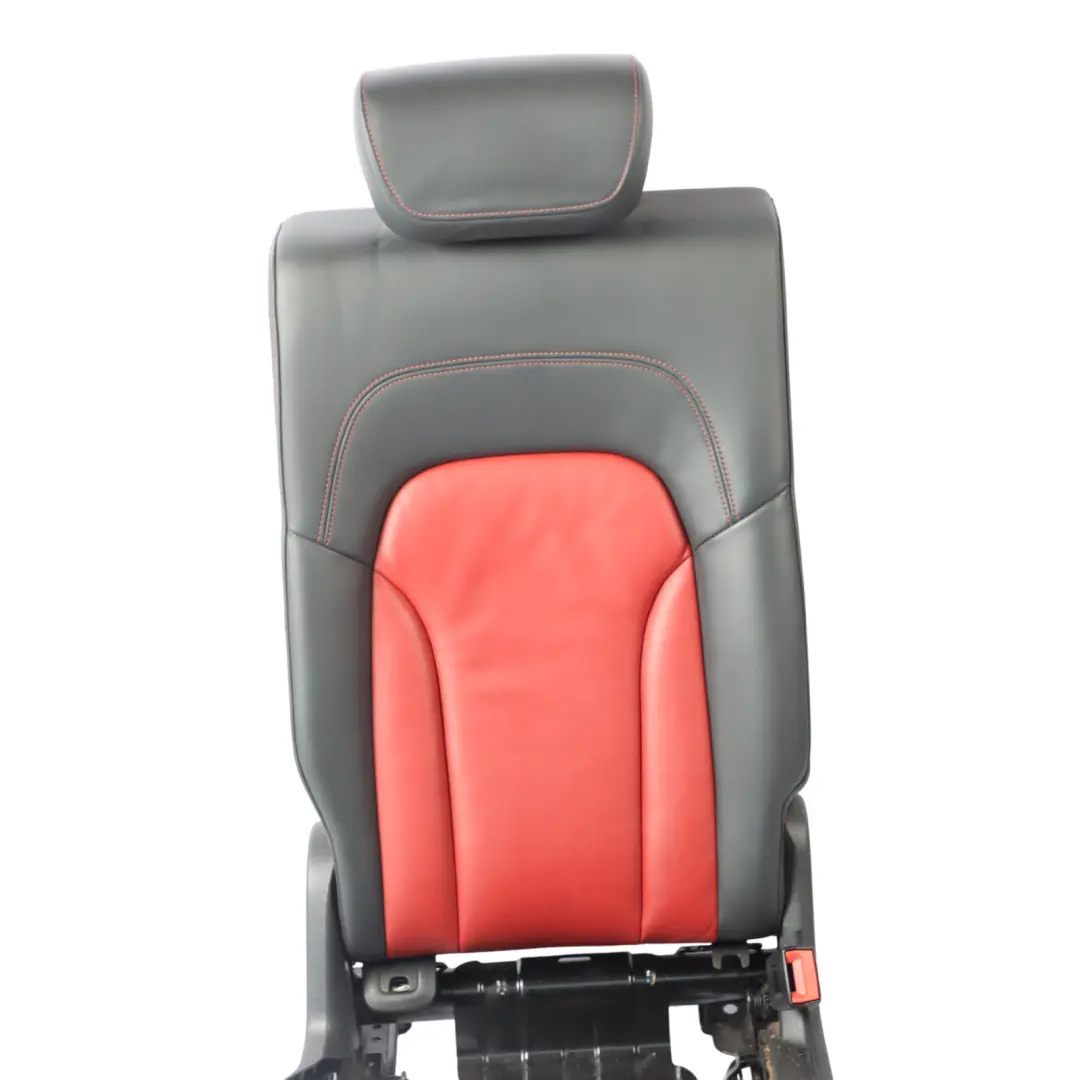 Backrest Rear Right O/S Heated Leather Soul Black Magma Red to Audi SQ5 8R Seat with Part number 8R0885805M Audi SQ5 8R Seat Backrest Rear Right O/S Heated Leather Soul Black Magma Red - SKU 8R0885805M - Part number 8R0885805M