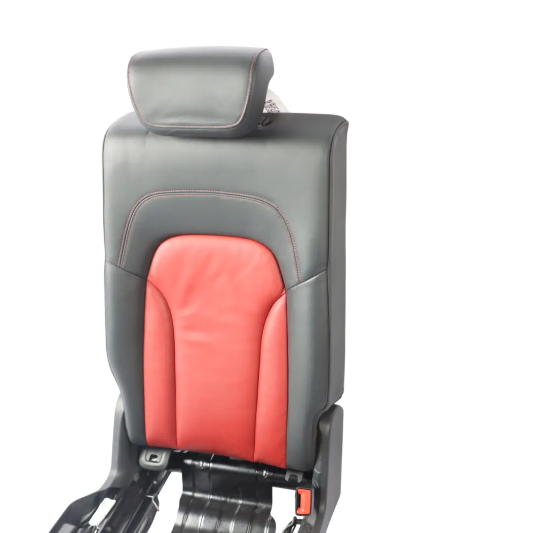 Backrest Rear Right O/S Heated Leather Soul Black Magma Red to Audi SQ5 8R Seat with Part number 8R0885805M Audi SQ5 8R Seat Backrest Rear Right O/S Heated Leather Soul Black Magma Red - SKU 8R0885805M - Part number 8R0885805M