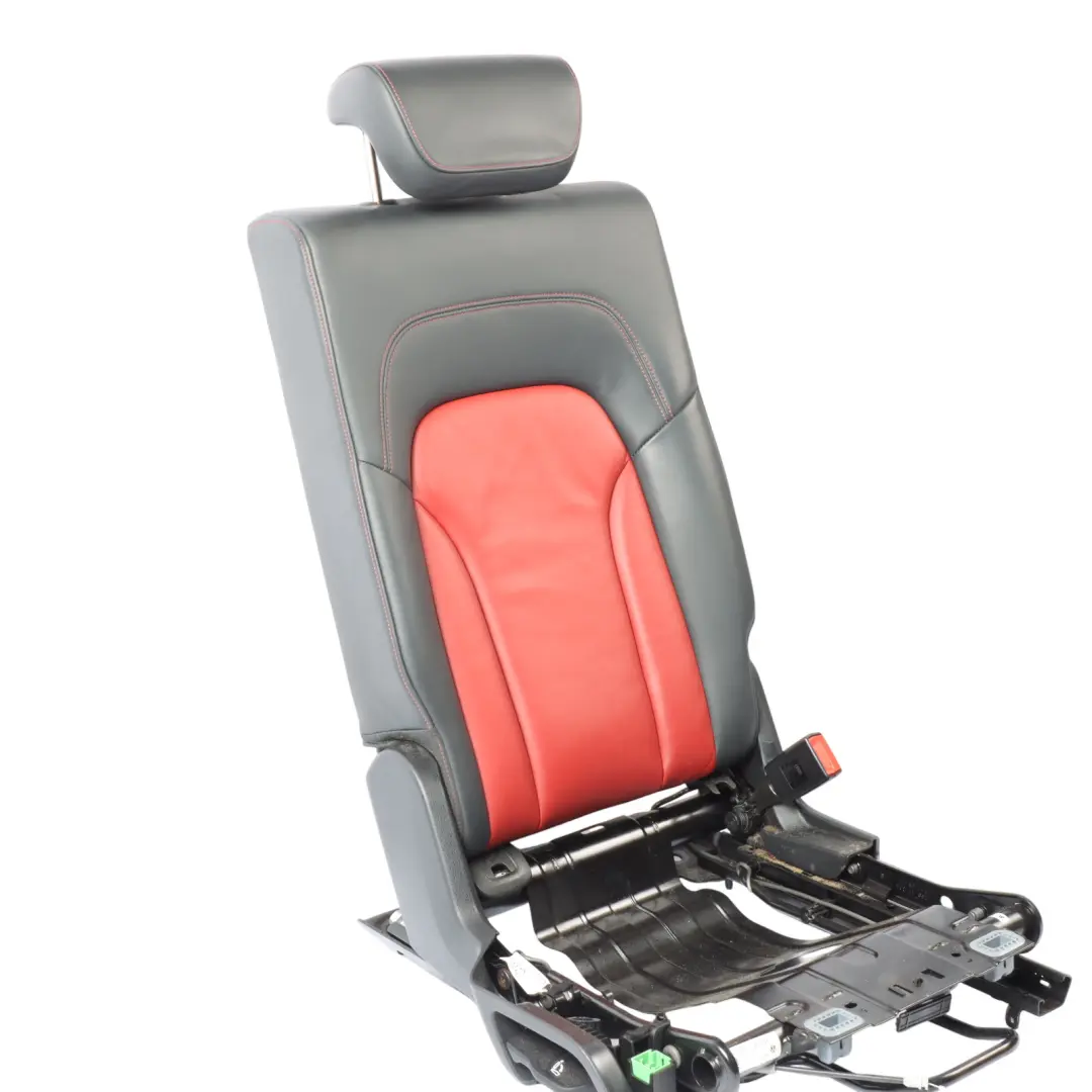 Backrest Rear Right O/S Heated Leather Soul Black Magma Red to Audi SQ5 8R Seat with Part number 8R0885805M Audi SQ5 8R Seat Backrest Rear Right O/S Heated Leather Soul Black Magma Red - SKU 8R0885805M - Part number 8R0885805M