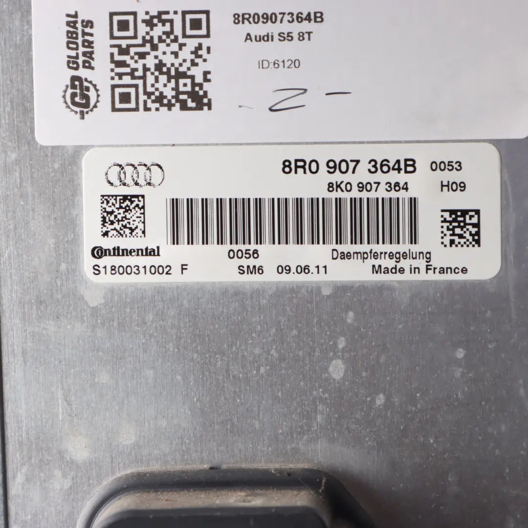 Aktives Fahrwerkmodul Dämpfungssteuergerät für Audi Q5 8R A5 8T A4 B8 mit Teilenummer 8R0907364B Audi Q5 8R A5 8T A4 B8 Aktives Fahrwerkmodul Dämpfungssteuergerät - SKU 8R0907364B - Teilenummer 8R0907364B