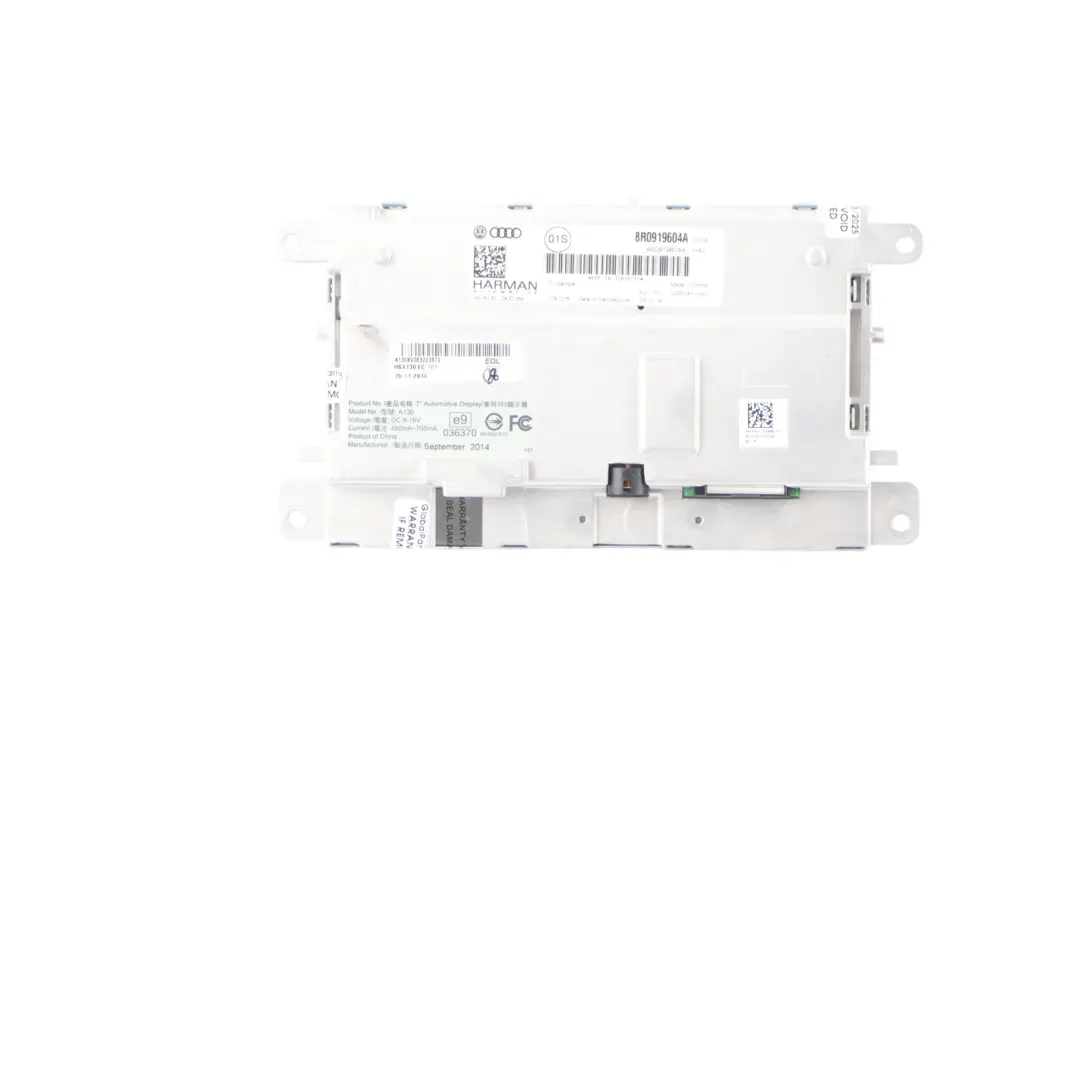 Audi A5 8T Multimedia Radio Satellitennavigationsgerät Display - SKU 8R0919604A-1 - Teilenummer 8R0919604A
