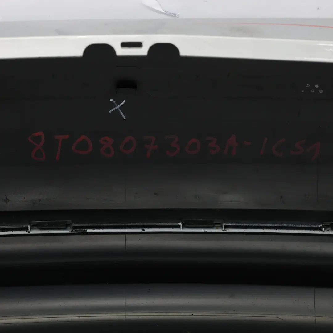 Bumper Trim Panel Covering Ice Silver Metallic - X7W to Audi A5 8T Rear with Part number 8T0807303A Audi A5 8T Rear Bumper Trim Panel Covering Ice Silver Metallic - X7W - SKU 8T0807303A-ICS1 - Part number 8T0807303A