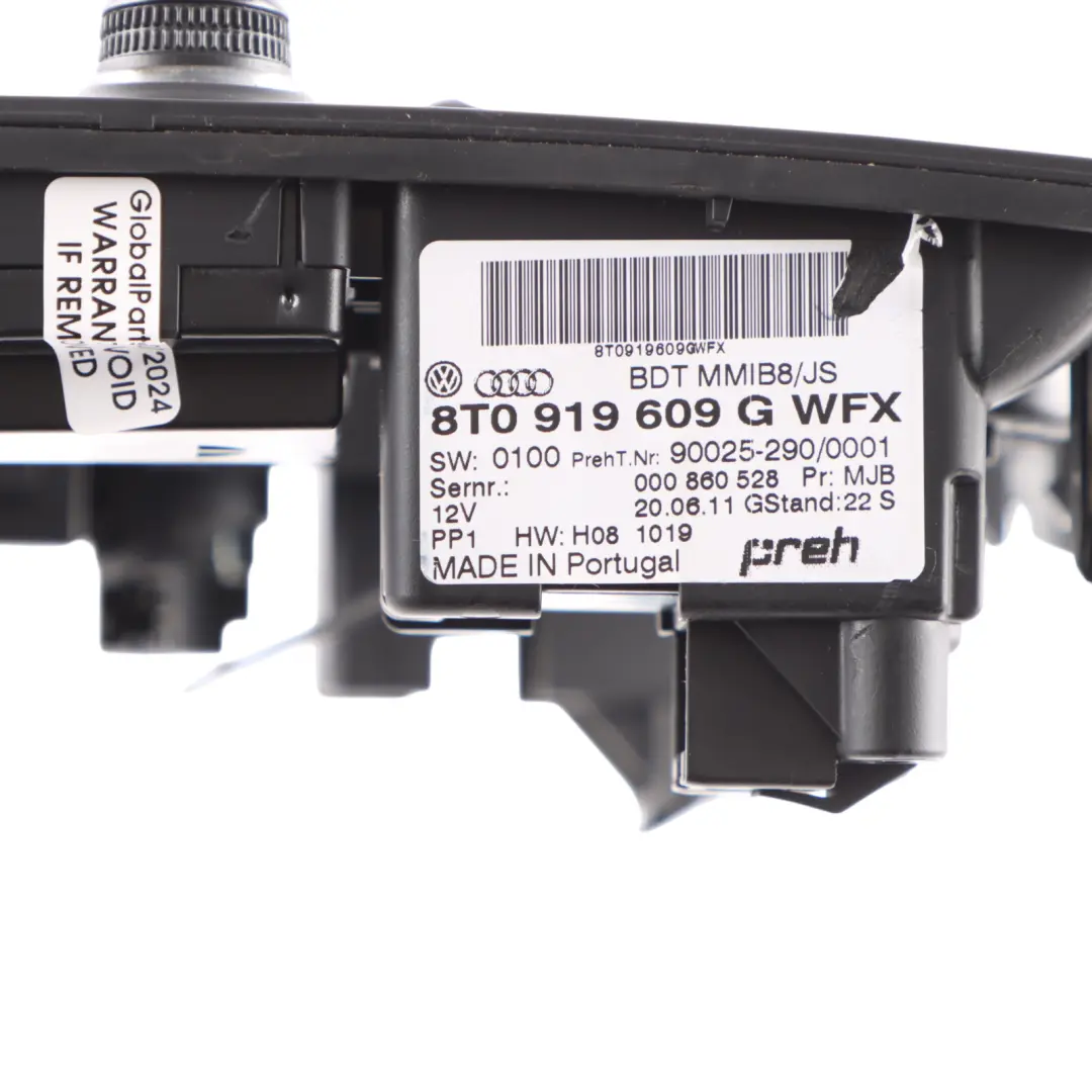 Sat Nav MMI Centre Console Cover Switch Button Block 8T0919609F to Audi A5 8T A4 B8 with Part number 8T0919609G Audi A5 8T A4 B8 Sat Nav MMI Centre Console Cover Switch Button Block 8T0919609F - SKU 8T0919609G - Part number 8T0919609G