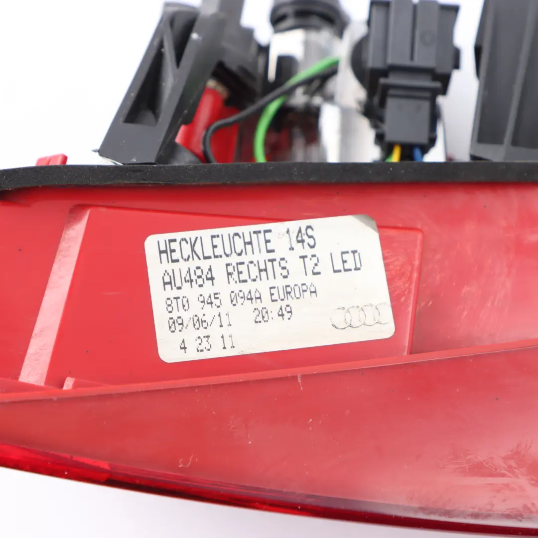 Lamp Tail Light Inner Hatch Right O/S to Audi A5 8T Rear with Part number 8T0945094A Audi A5 8T Rear Lamp Tail Light Inner Hatch Right O/S - SKU 8T0945094A - Part number 8T0945094A