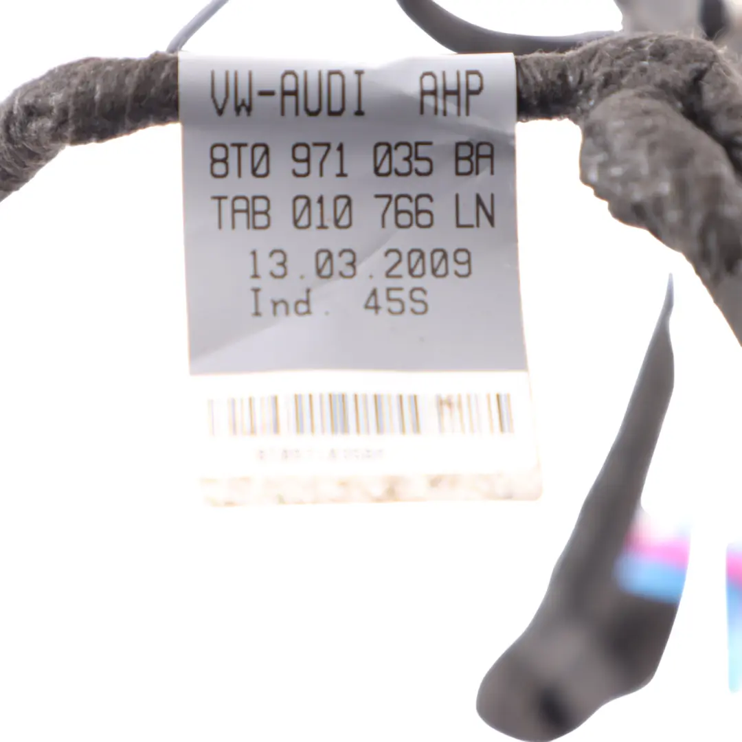 Front Driver Side Door Wiring Harness Right O/S Audi A5 8T Coupe - SKU 8T0971035BA - Part number 8T0971035BA