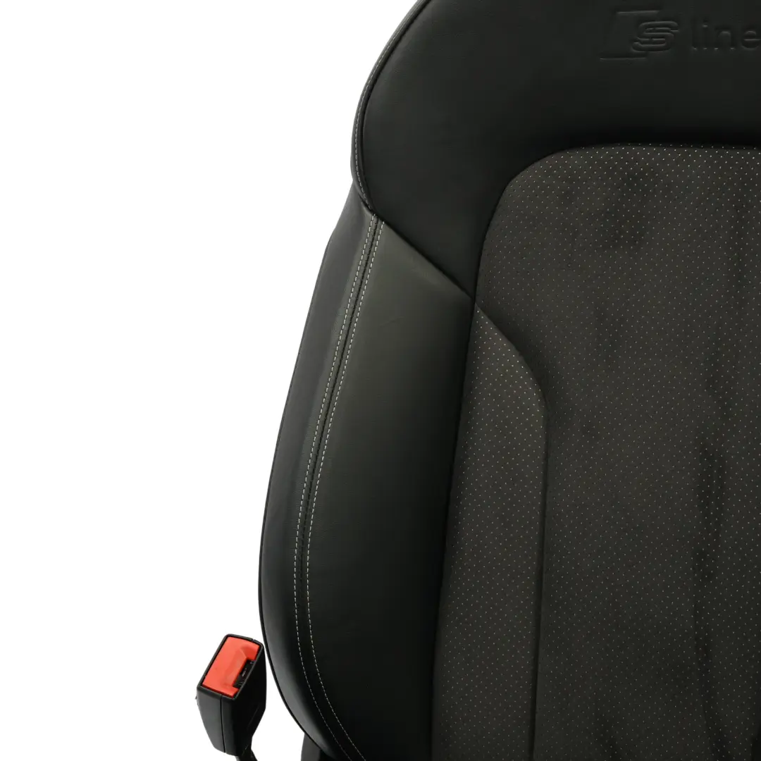 Audi Q3 8U Sedile Sportivo Anteriore S-Line Sinistro Panno Pelle Nero Argento - SKU 8U0881805AL-2 - Numero di parte 8U0881805AL