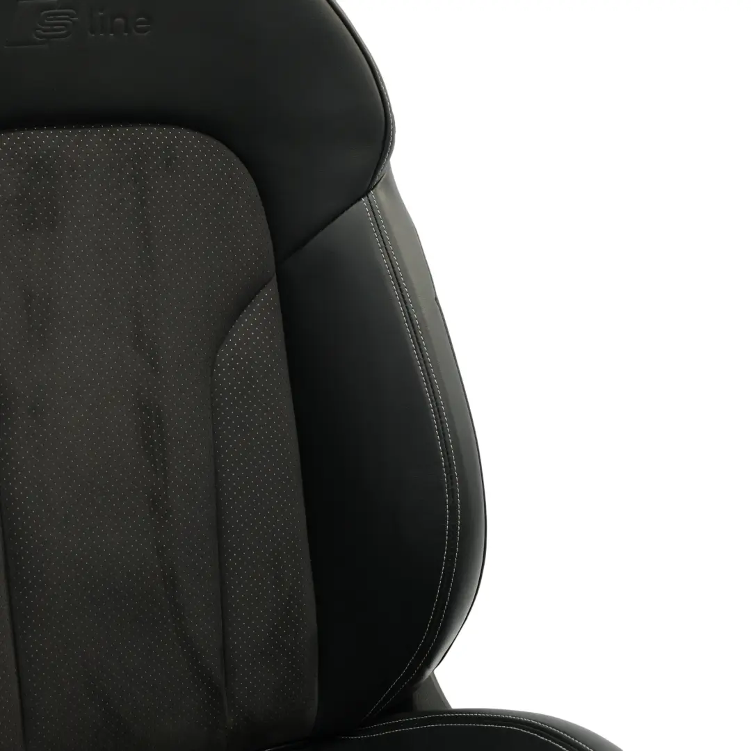  Siège Avant Sport Audi Q3 8U S-Line Chauffant Gauche Tissu Cuir Noir Argent - SKU 8U0881805AL-2 - Numéro de pièce 8U0881805AL