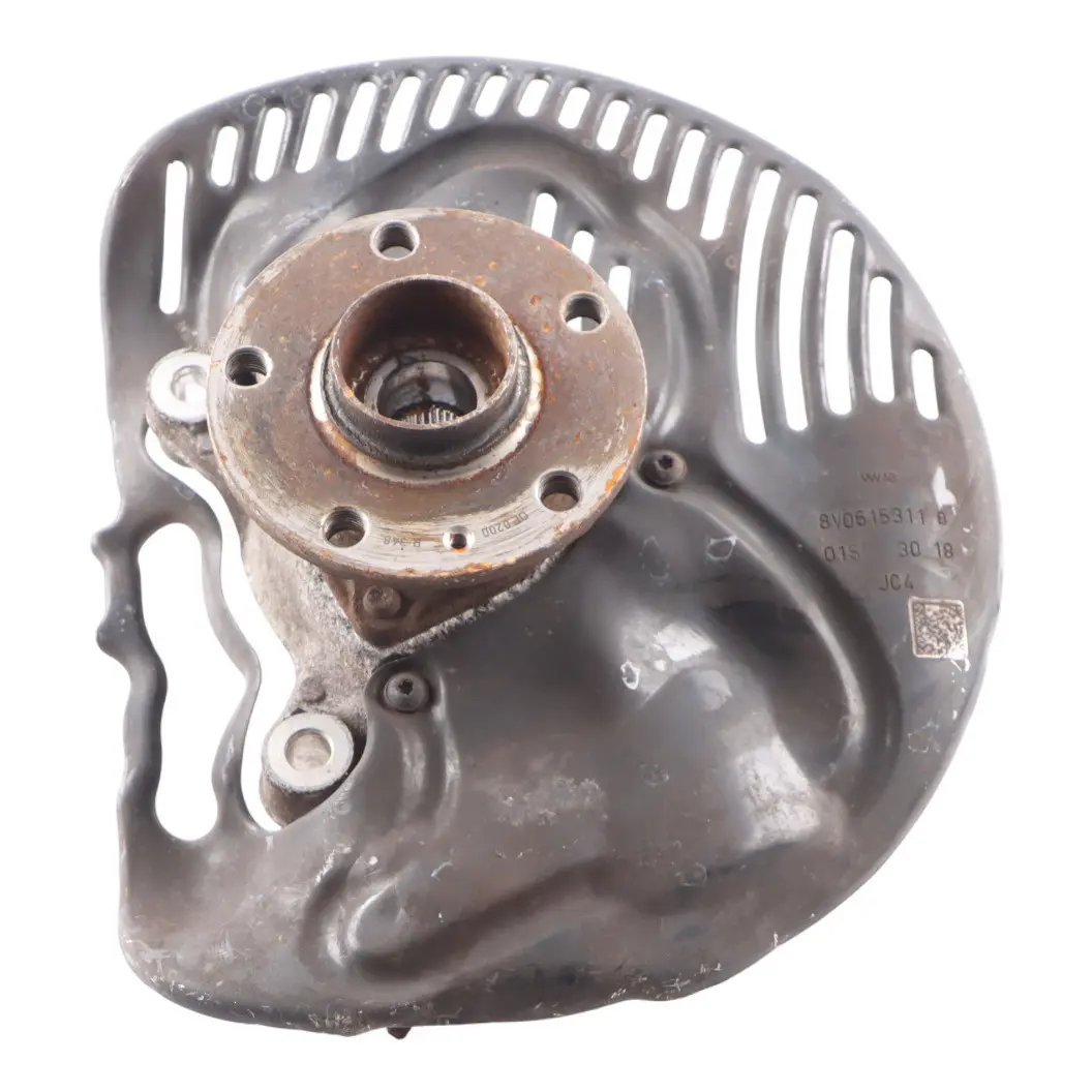 Carrier Front Left N/S Wheel Hub Holder Brake Disc Plate to Audi RS3 8V Wheel with Part number 8V0407253A Audi RS3 8V Wheel Carrier Front Left N/S Wheel Hub Holder Brake Disc Plate - SKU 8V0407253A - Part number 8V0407253A