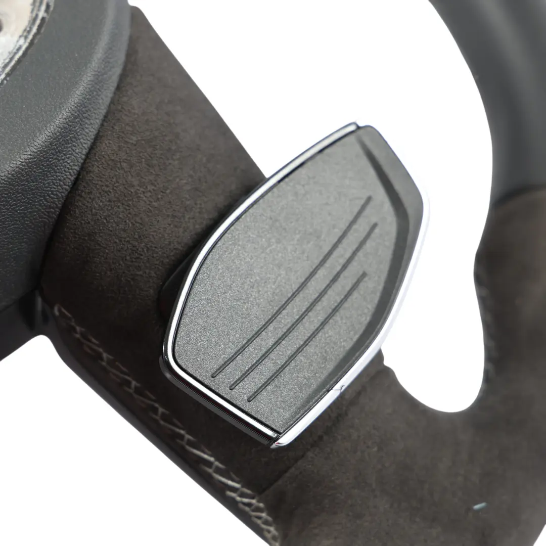 Lenkrad Schwarz Leder Alcantara Flach Boden für Audi RS3 8V mit Teilenummer 8V0419091CD Audi RS3 8V Lenkrad Schwarz Leder Alcantara Flach Boden - SKU 8V0419091CD - Teilenummer 8V0419091CD