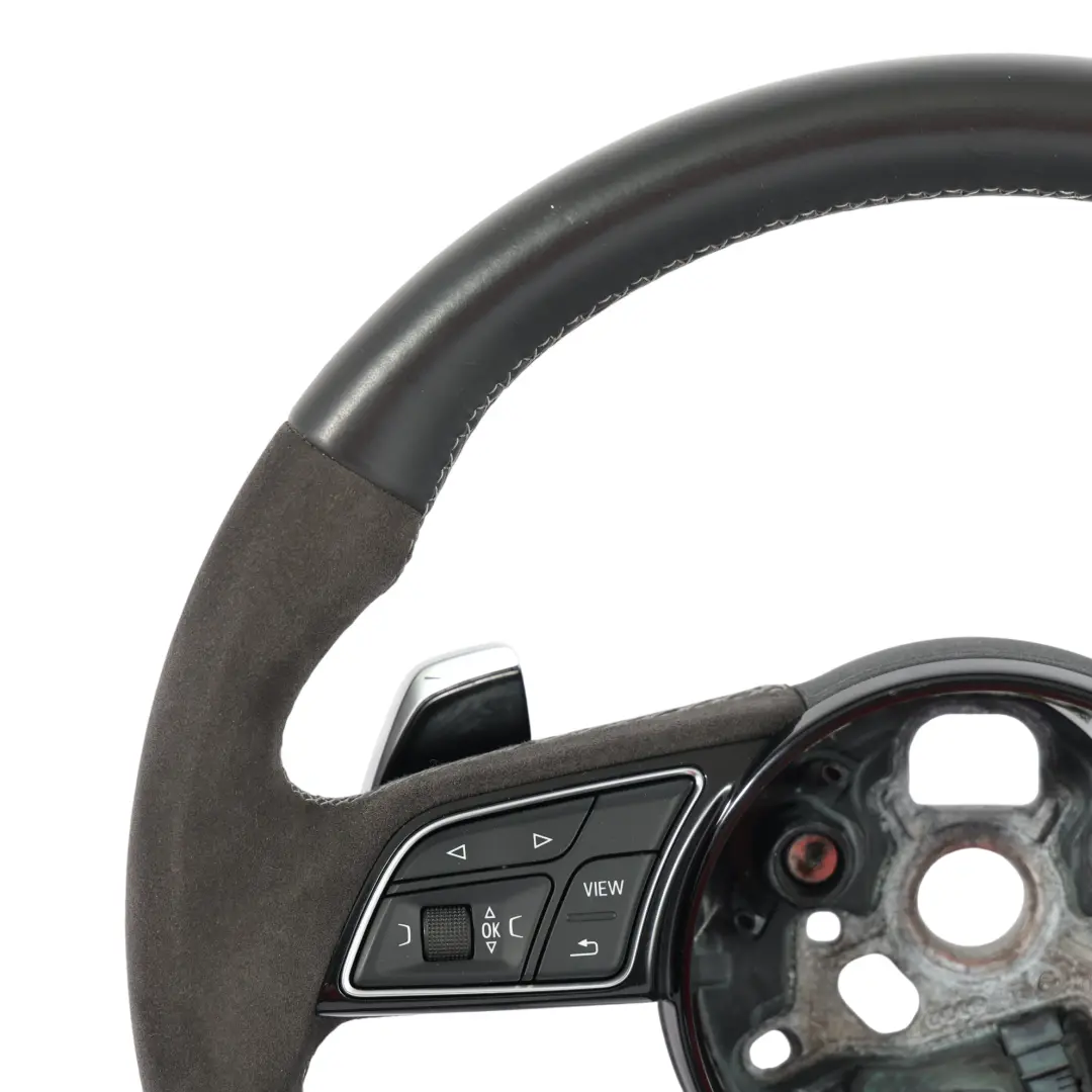 Cuero Negro Alcantara Fondo Plano Audi RS3 8V Volante - SKU 8V0419091CD - Número de pieza 8V0419091CD