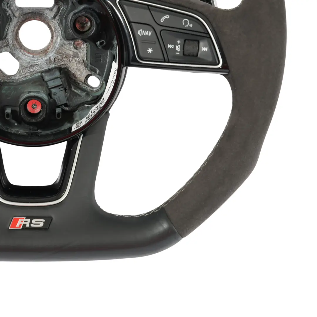 Lenkrad Schwarz Leder Alcantara Flach Boden für Audi RS3 8V mit Teilenummer 8V0419091CD Audi RS3 8V Lenkrad Schwarz Leder Alcantara Flach Boden - SKU 8V0419091CD - Teilenummer 8V0419091CD