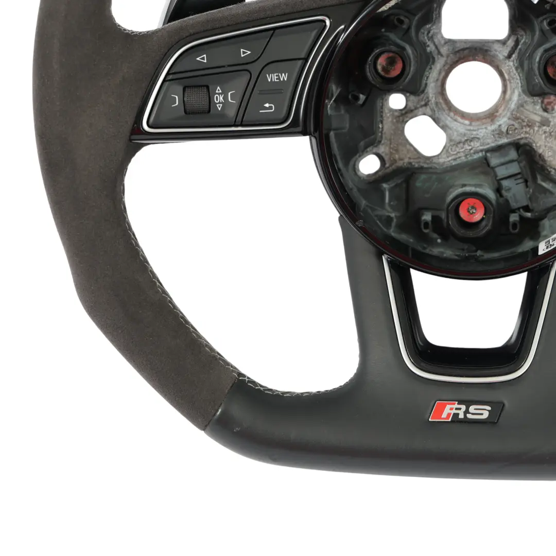 Cuero Negro Alcantara Fondo Plano para Audi RS3 8V Volante con número de pieza 8V0419091CD Audi RS3 8V Volante Cuero Negro Alcantara Fondo Plano - SKU 8V0419091CD - Número de pieza 8V0419091CD