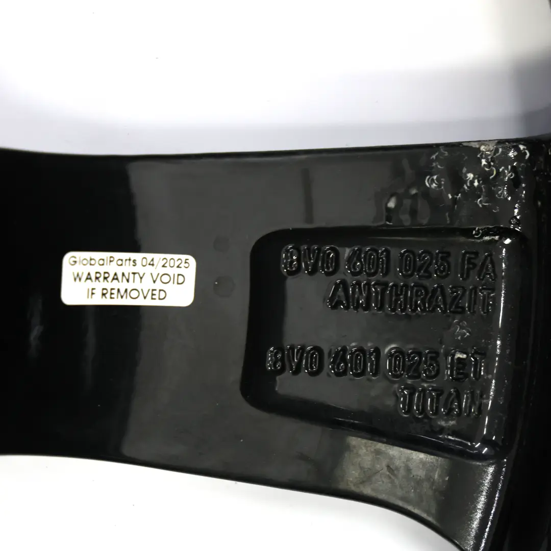 Rotor Wheel Alloy Rim 19" 8,0J ET:49 to Audi A3 RS3 8V Black with Part number 8V0601025FA Audi A3 RS3 8V Black Rotor Wheel Alloy Rim 19" 8,0J ET:49 - SKU 8V0601025FA-1 - Part number 8V0601025FA