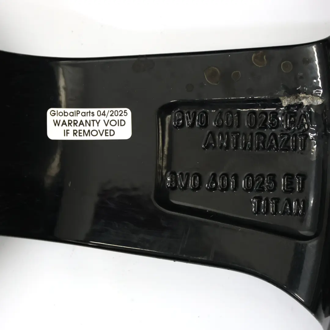 Rotor Wheel Alloy Rim 19" 8,0J ET:49 to Audi A3 RS3 8V Black with Part number 8V0601025FA Audi A3 RS3 8V Black Rotor Wheel Alloy Rim 19" 8,0J ET:49 - SKU 8V0601025FA-3 - Part number 8V0601025FA